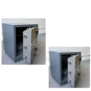 60kg Heavy-Duty, Gray Fireproof and Anti-Burglar Security Safe Box