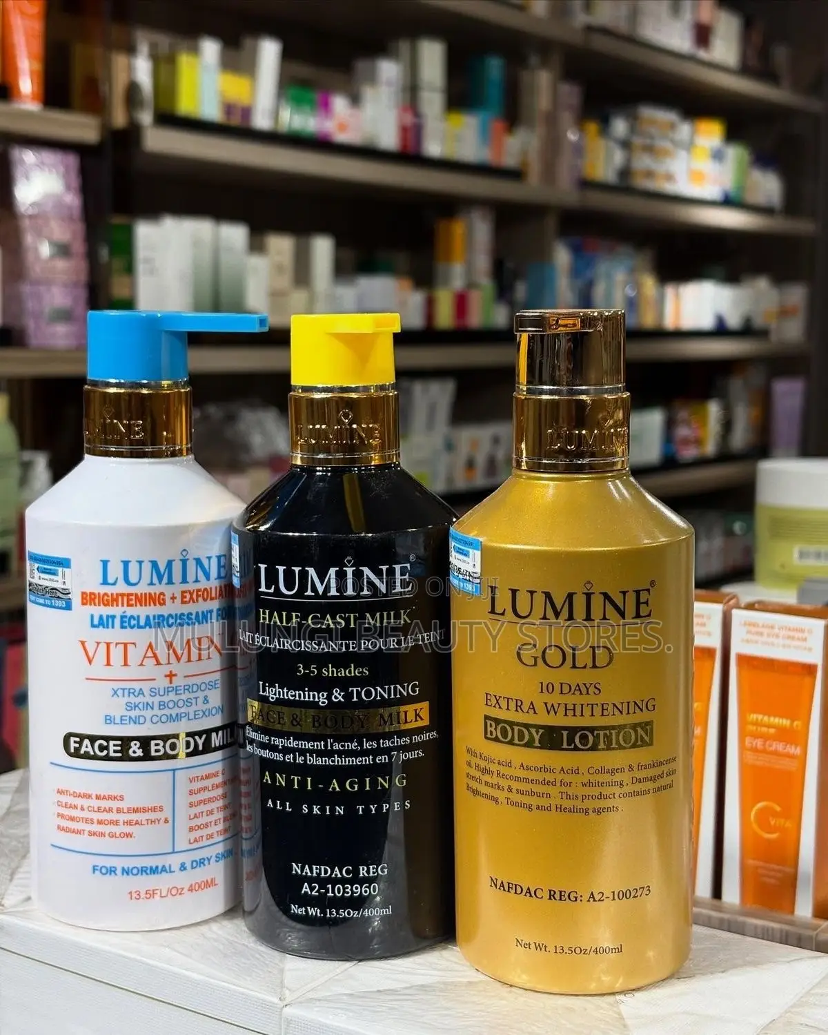 Lumine Face & Body Active Lightinening Lotions Gold, VitC,Carrot,HFCst