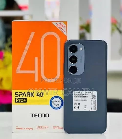 New Tecno Spark 40 Pro+ 256 GB Black