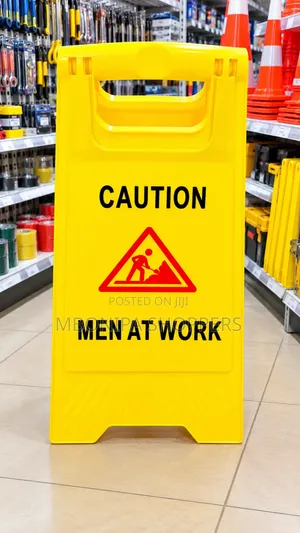 Heavy-Duty “Men at Work” Caution Safety Sign