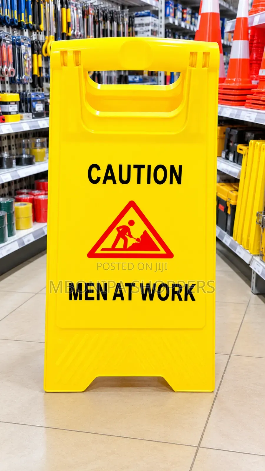 Heavy-Duty “Men at Work” Caution Safety Sign