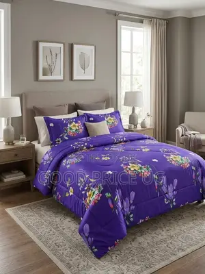 Vibrant Purple Botanical Bedding Set