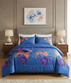 Vibrant Teal Floral Bedding Set