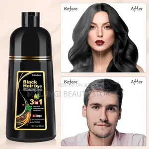 Gray Hair Coverage Box 3-in-1 Black Hair Dye Shampoo