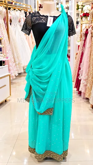 Elegant Turquoise Mushanana – Stylish Traditional Ceremonial Wear