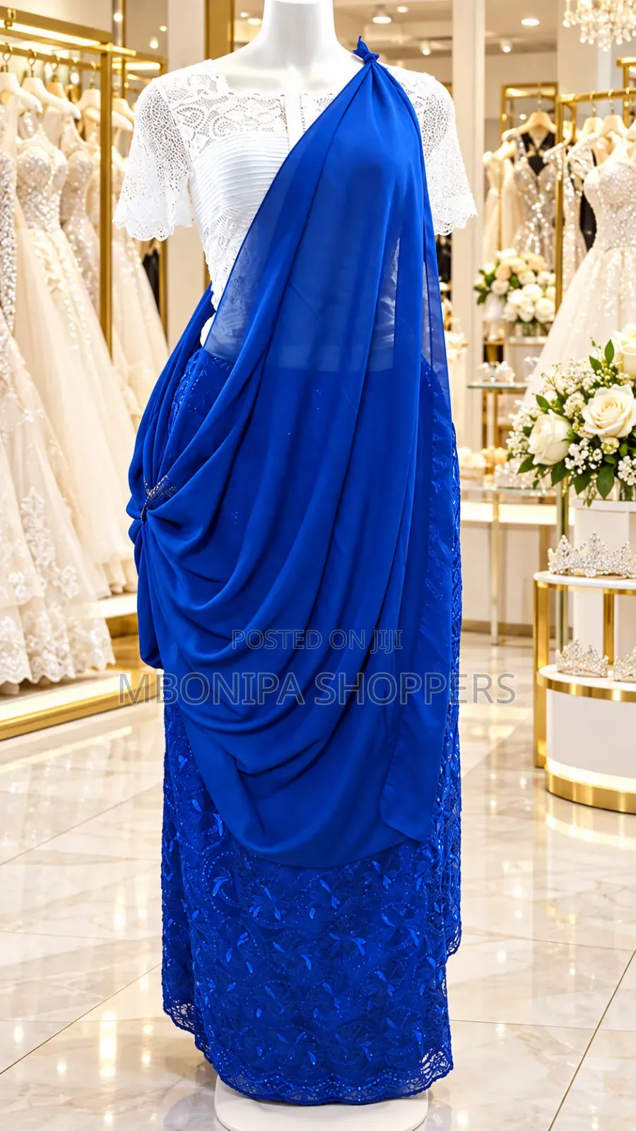 Mushanana – Elegant Royal Blue Traditional Bridal Dress