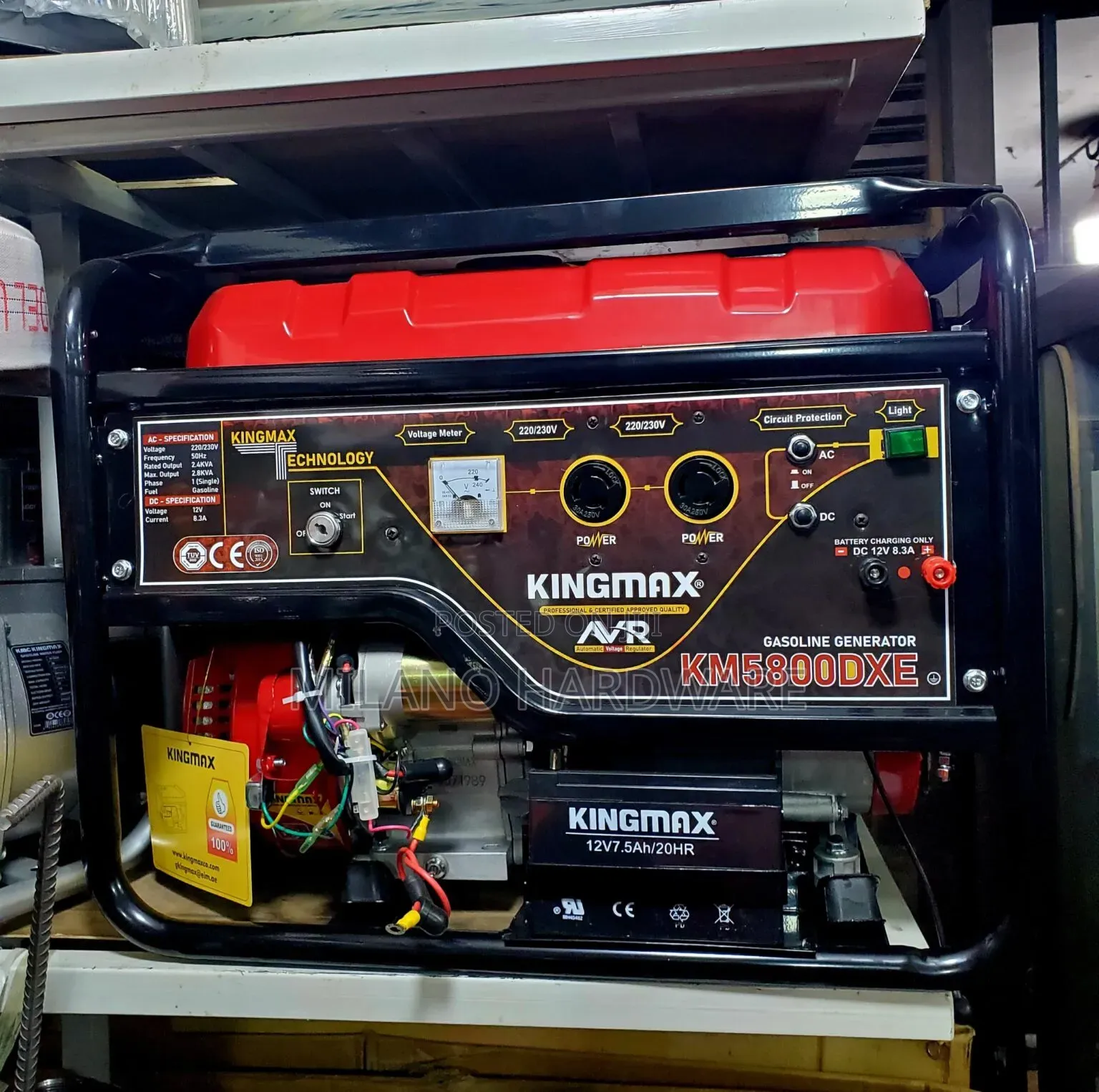 Kingmax KM5800DXE 2.8 kVA Portable Gasoline Generator