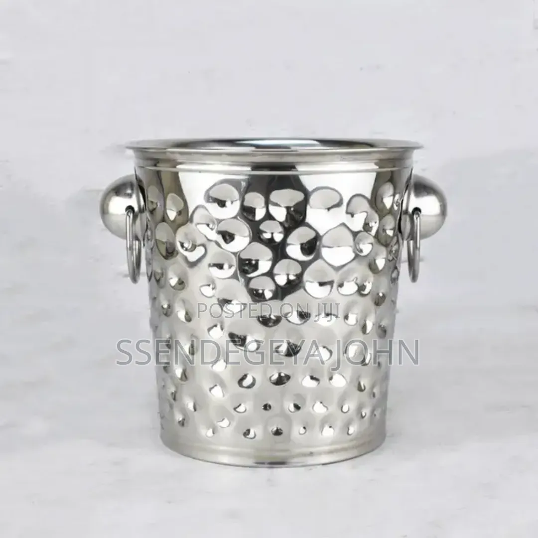 Hammered Stainless Steel Ice Bucket