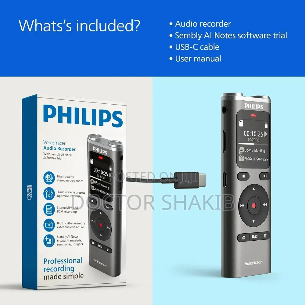 Philips DVT2075 VoiceTracer, Audio Recorder