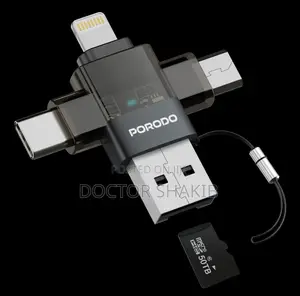 Porodo Minilink Transparent OTG Adapter, a Multi-Functional Data
