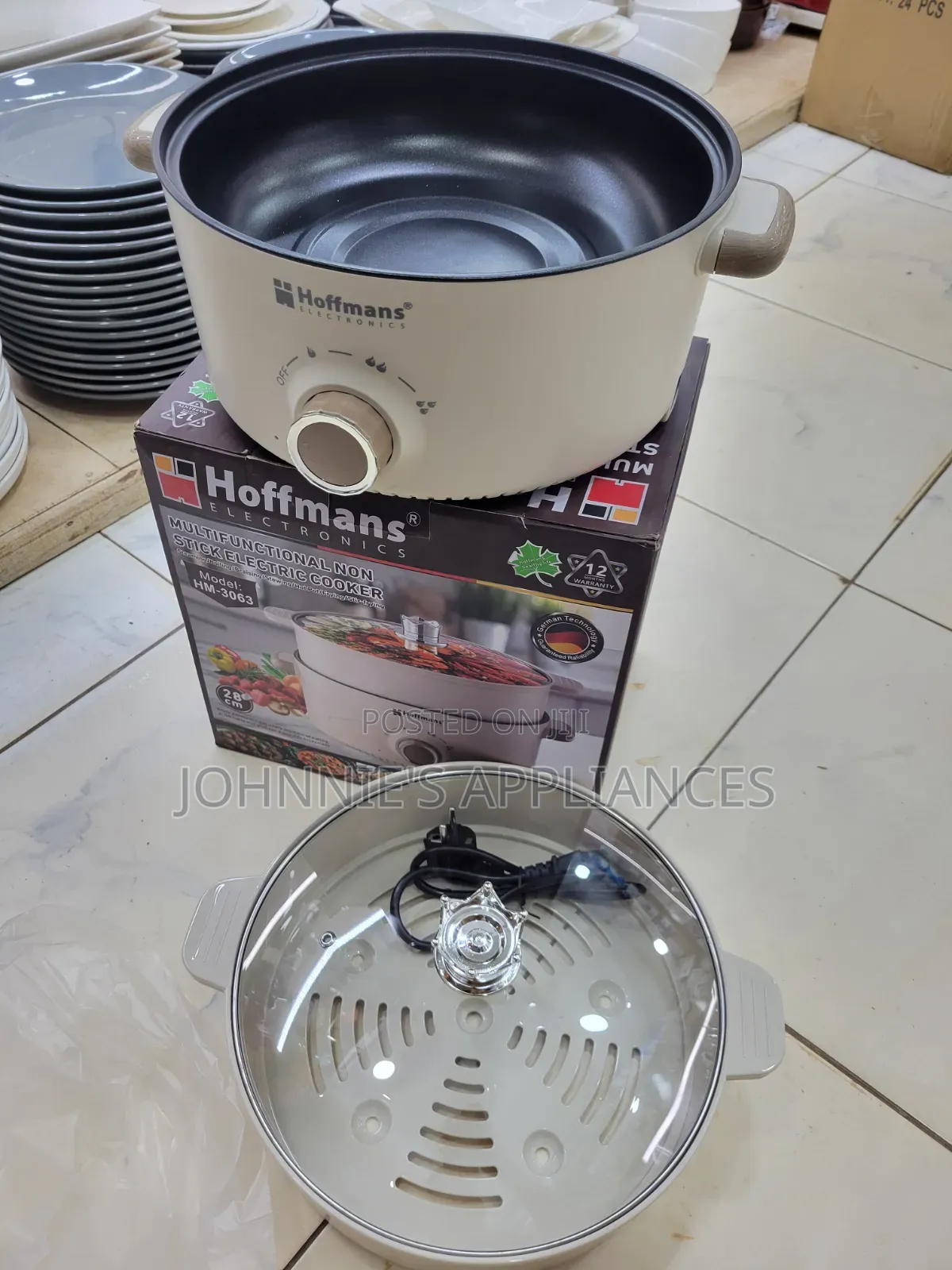 Hoffmans HM-3063 28cm Multifunctional Non-Stick Electric Cooker