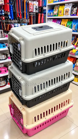Durable Pet Travel Carrier – Ventilated Dog Cat Transport Crate