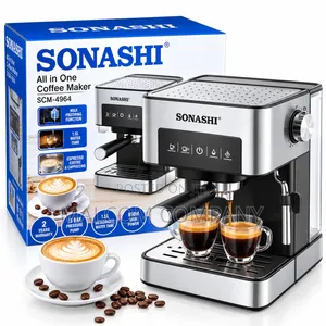 Sonashi SCM-4964 All-in-One Coffee Maker 850W 15 Bar Espresso Machine