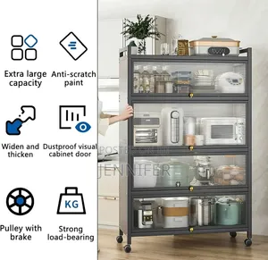 5 Tier Free Standing Kitchen Storage Shelf Rack