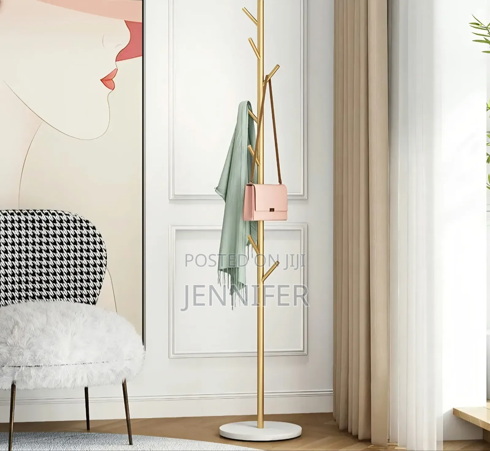 Freestanding Modern Metal Coat Rack Stand