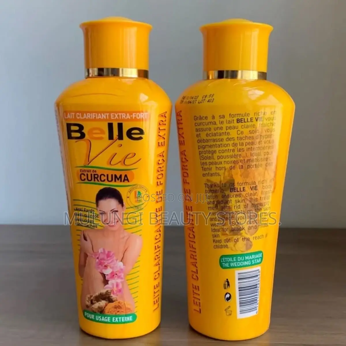 Belle Vie Lait Clarifiant Extra-Fort Curcuma Body Lotion.