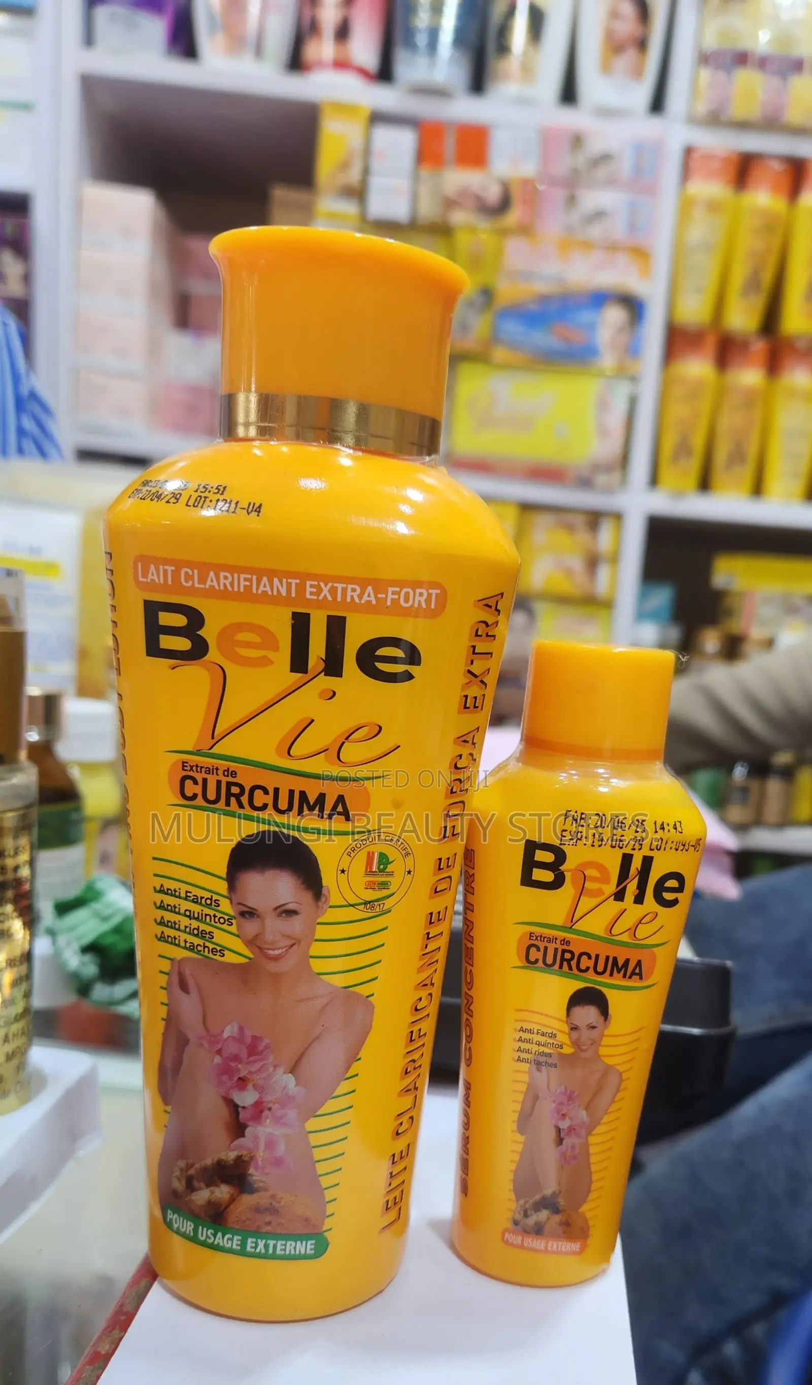 Belle Vie Lait Clarifiant Extra-Fort Curcuma Body Lotion.