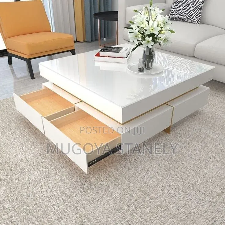 Partying White Center Table