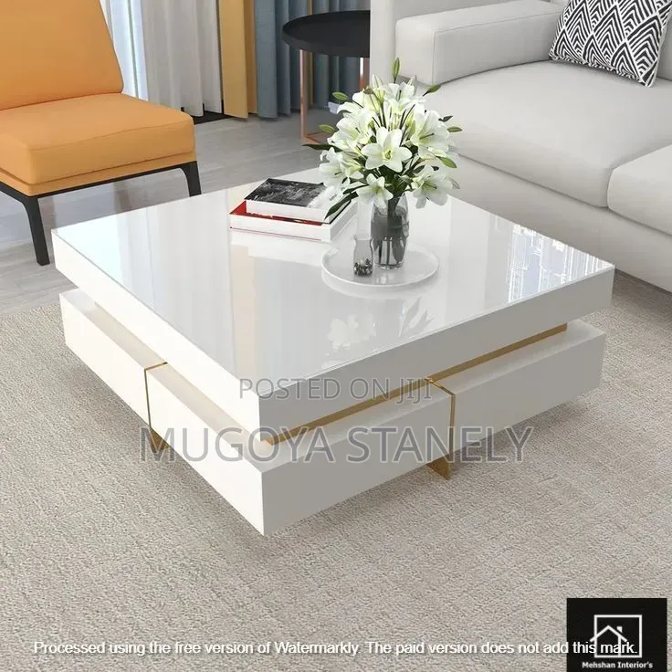 Partying White Center Table