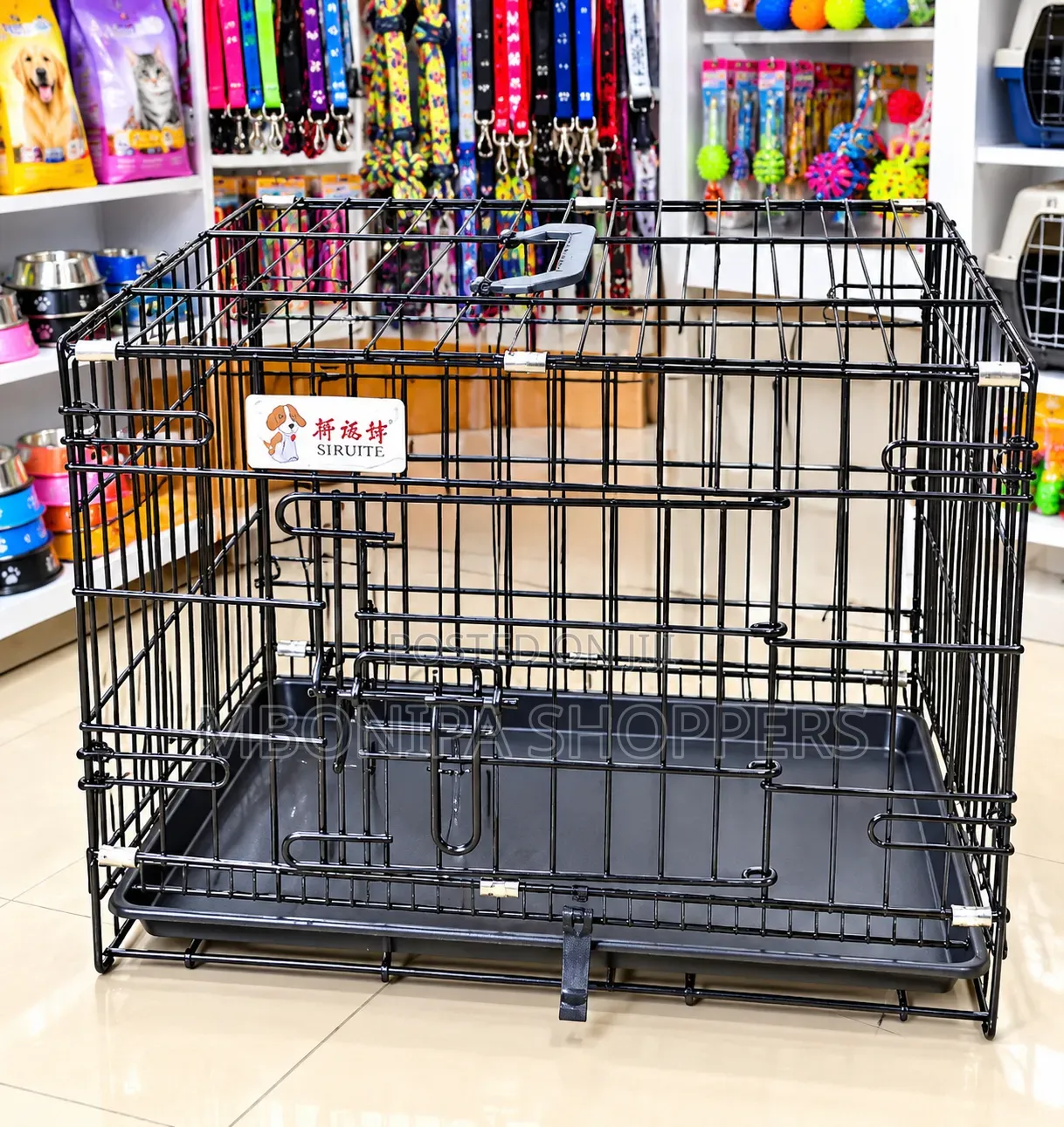 Heavy-Duty Metal Pet Cage – Secure Dog Cat Crate