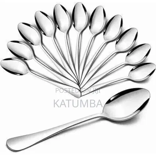 Set 24 Stainless Steel Table Spoons and Forks + Free Stainless Stand