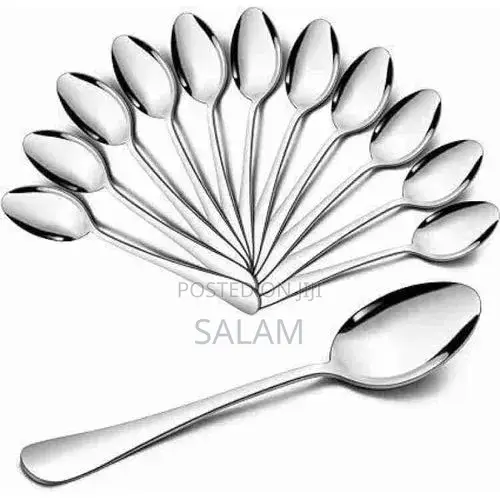 Set 24 Stainless Steel Table Spoons and Forks + Free Stainless Stand