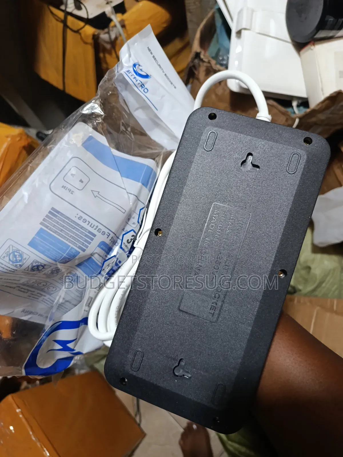 8 in 1 Extension Board With 4 Universal Sockets 3 USB Port 1 Type-C