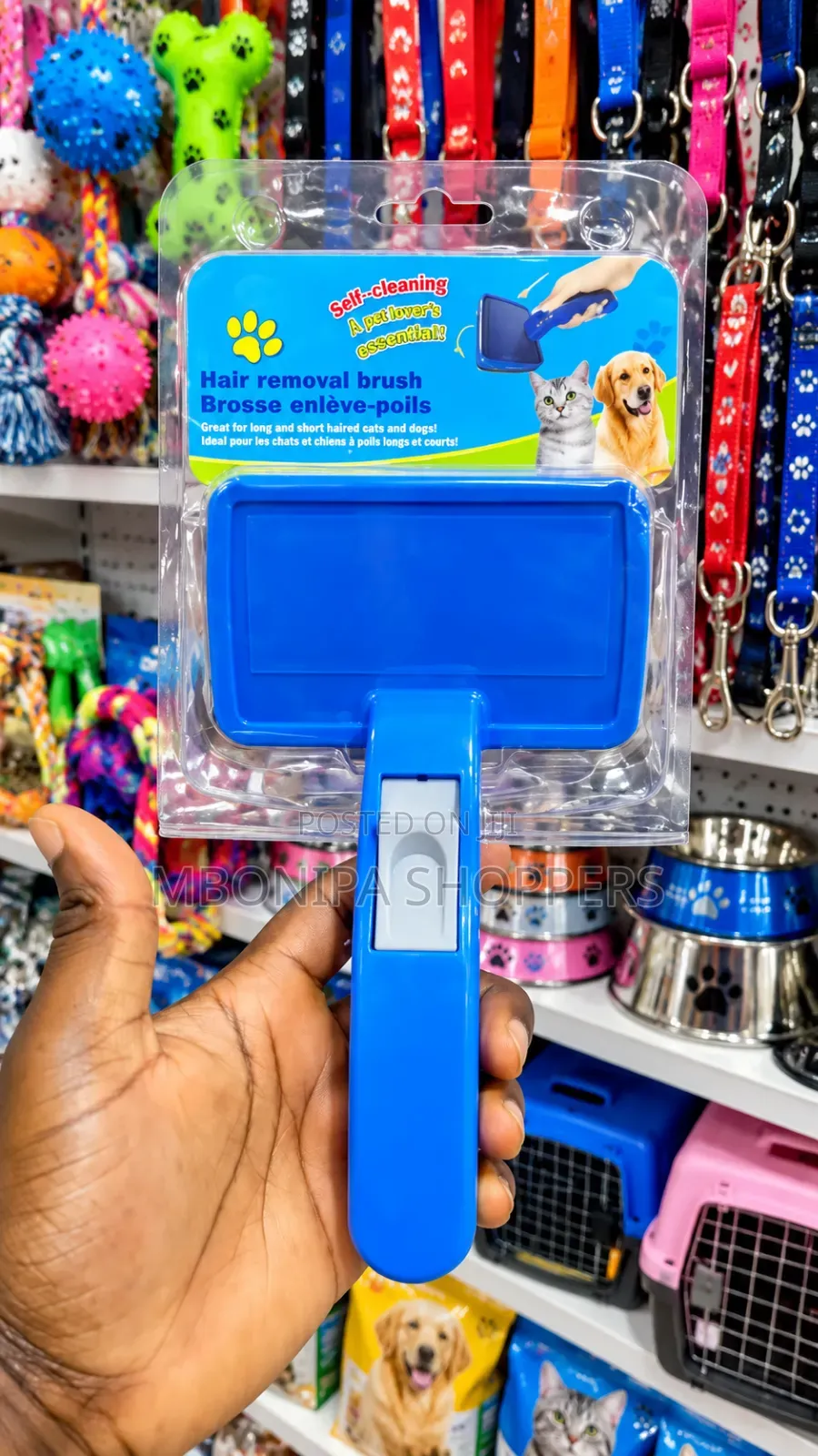 Self-Cleaning Pet Hair Removal Brush for Dogs Cats