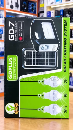 GDPLUS GD-7 Solar Lighting System Portable Solar Lamp With 3 LED Bulbs