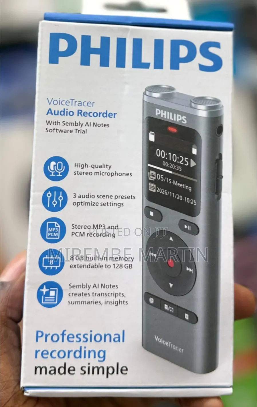Philips VoiceTracer DVT2075 Digital Audio Recorder