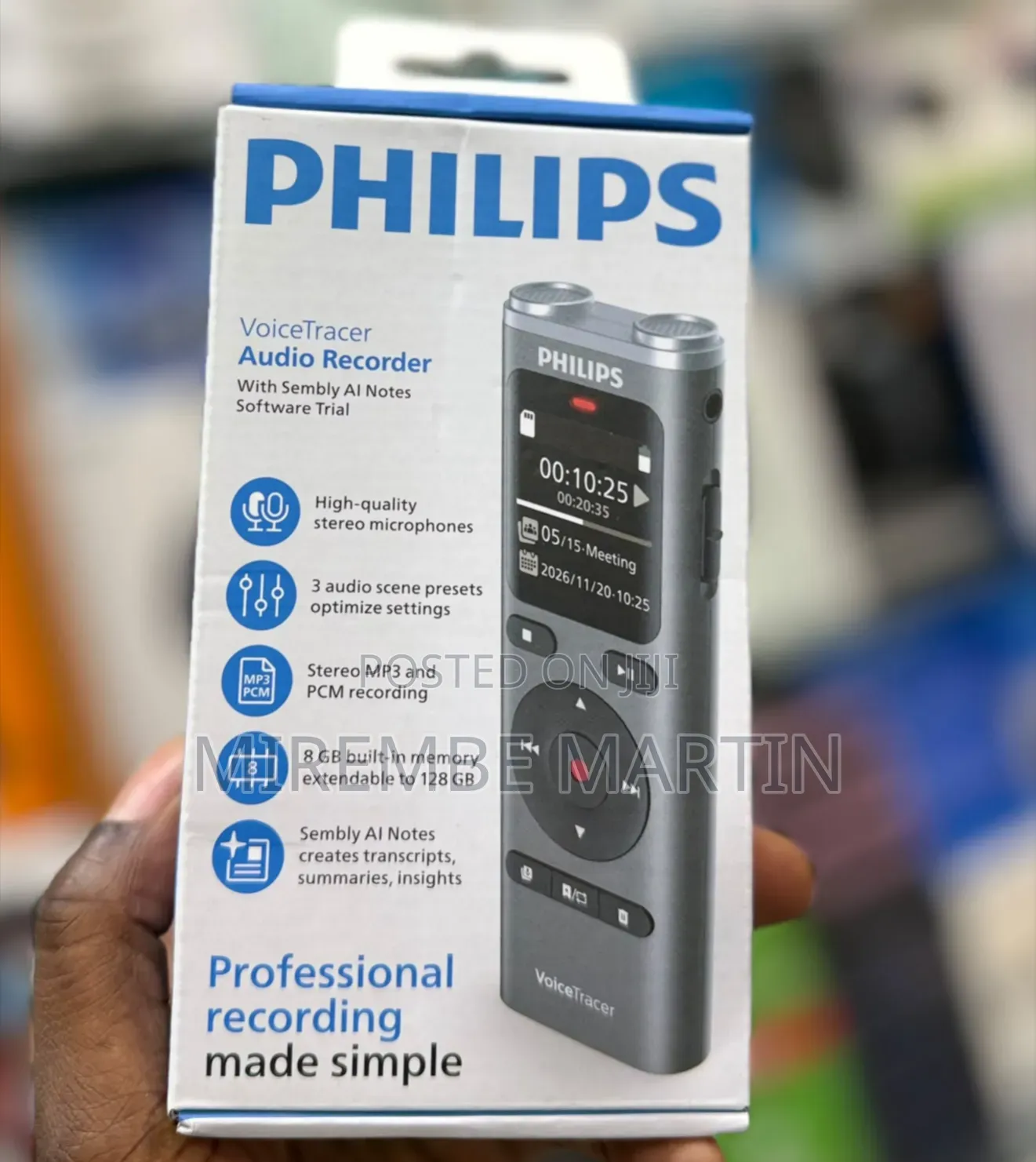 Philips VoiceTracer DVT2075 Digital Audio Recorder