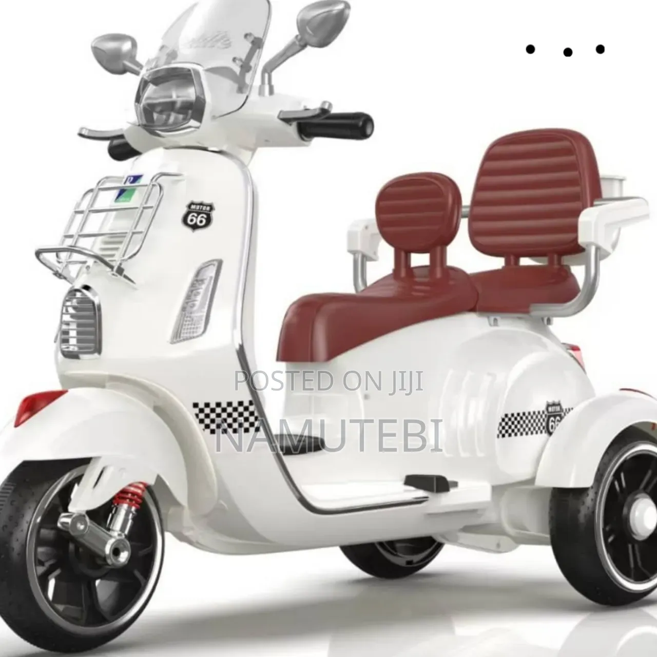 12V Double-Seater Electric Ride on Vespa Style Scooter