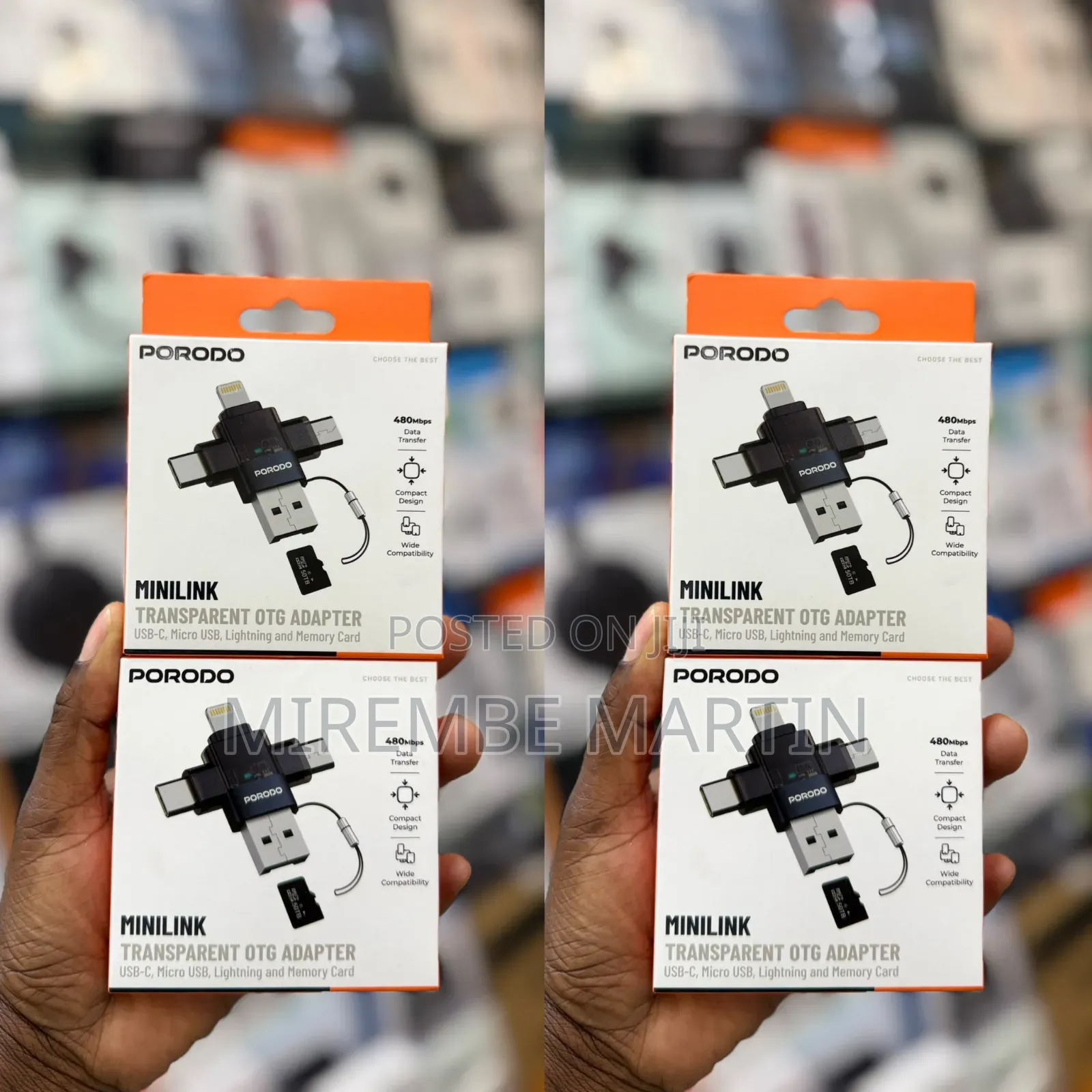 Porodo Minilink Transparent OTG Adapter