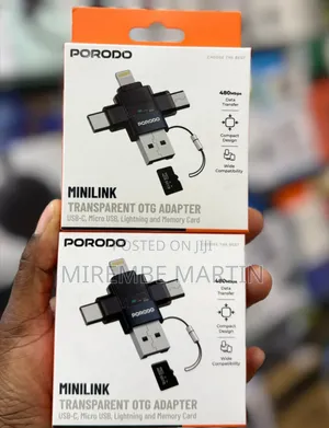 Porodo Minilink Transparent OTG Adapter