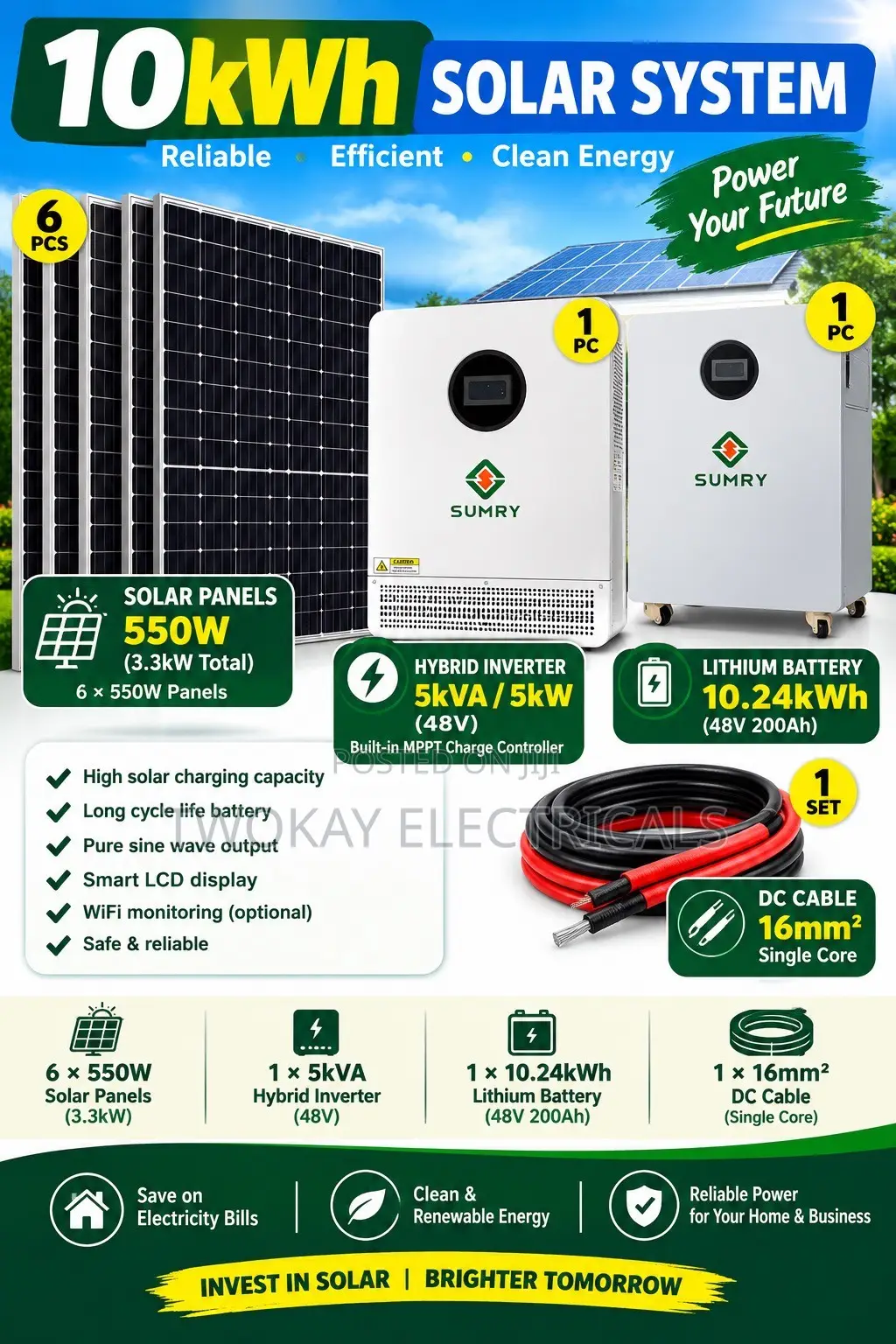 10kwh Solar System ALL IN ONE