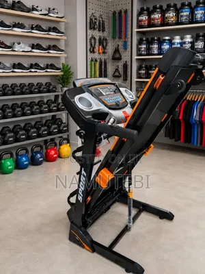 Home and Commercial Treadmill With Speakers, USB Port, Dumbells