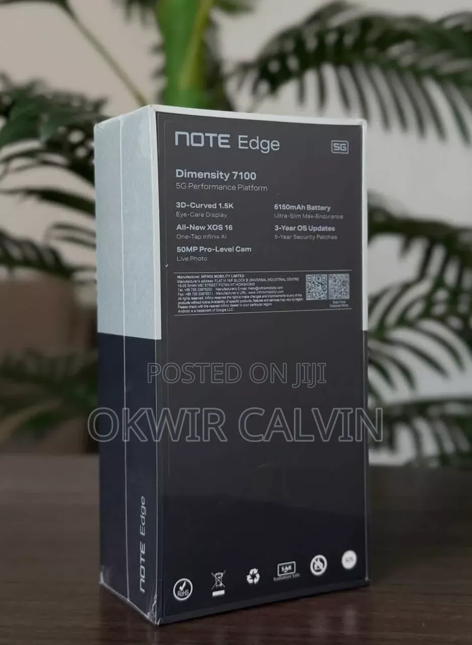 New Infinix Note Edge 256 GB Black