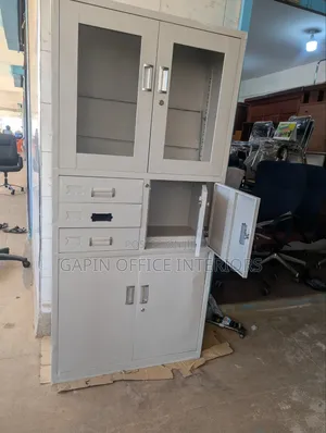 Second Hand Half Glass Steel Cardboard With a Safe Inside