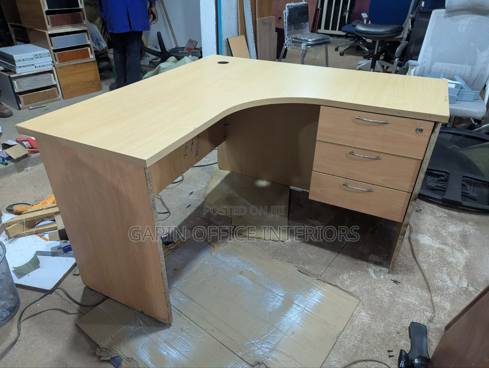 Second Hand Curved Office Table of Size 120cm by 120cm