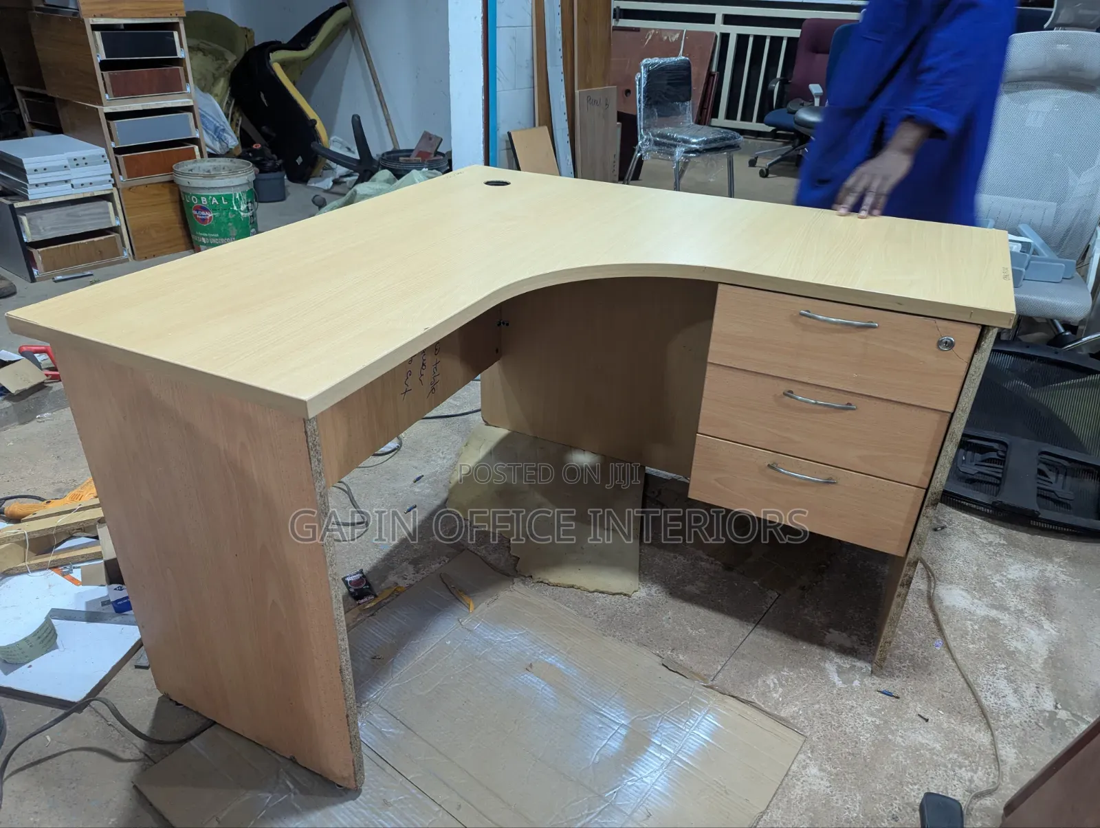 Second Hand Curved Office Table of Size 120cm by 120cm