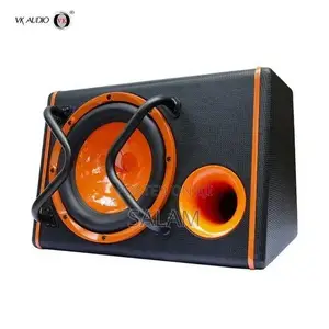 VK Audio High Power Car Subwoofer - Loud Deep Bass - Orange Black