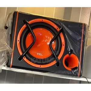 VK Audio High Power Car Subwoofer - Loud Deep Bass - Orange Black