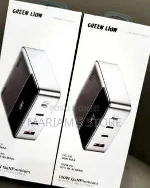 Green Lion 100W GaN Premium UK Plug Adapter.