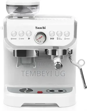 SAACHI 19-Bar Espresso Coffee Maker, Built-in Grinder, 2L Water Tank