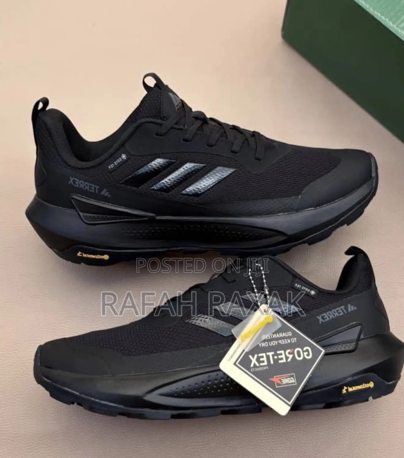 Original Triple Black Adidas Terrex Trailmaker GTX Hiking Sneakers