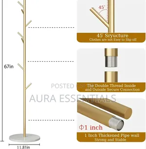 Freestanding Modern Metal Coat Rack Stand