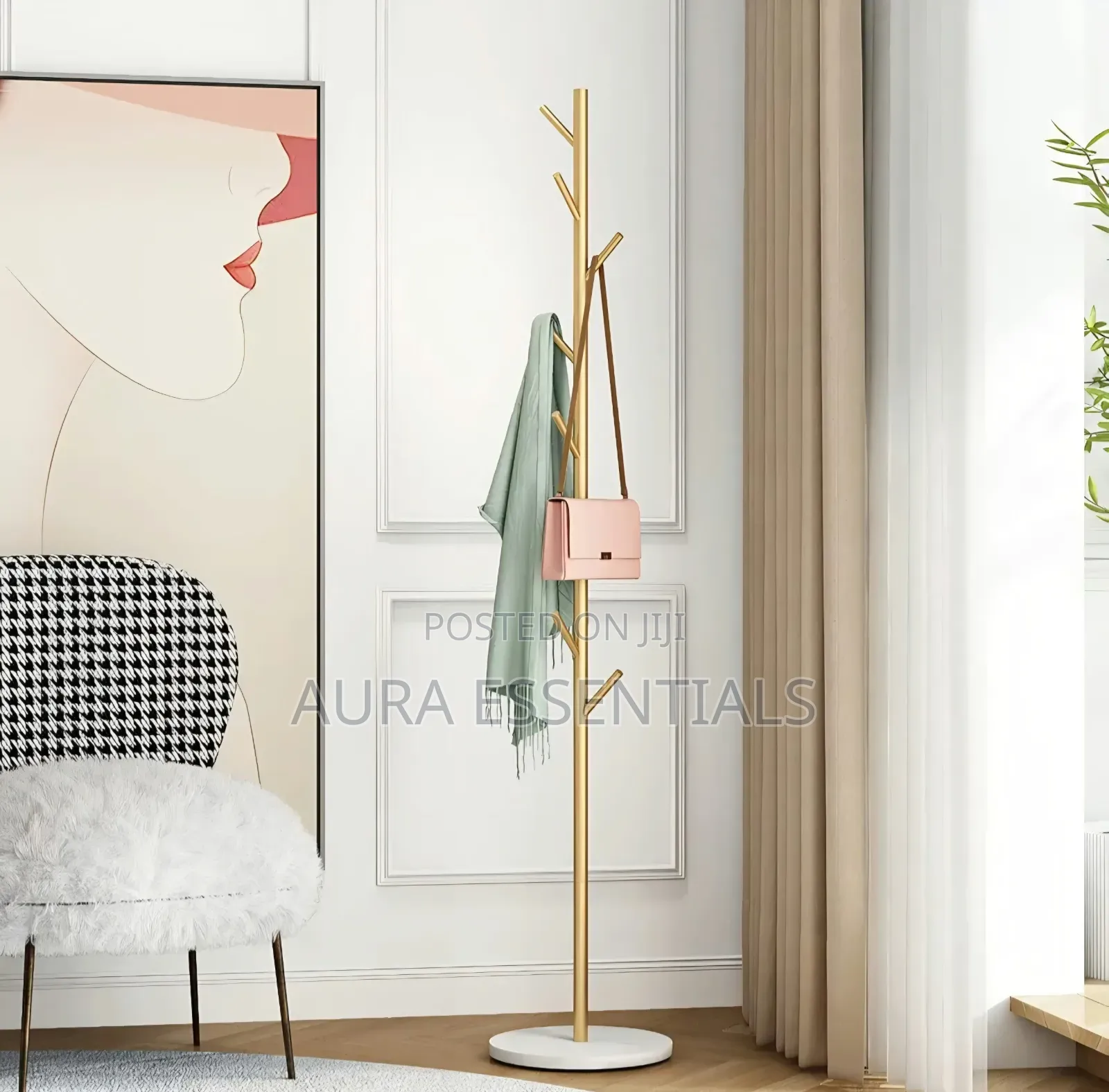 Freestanding Modern Metal Coat Rack Stand