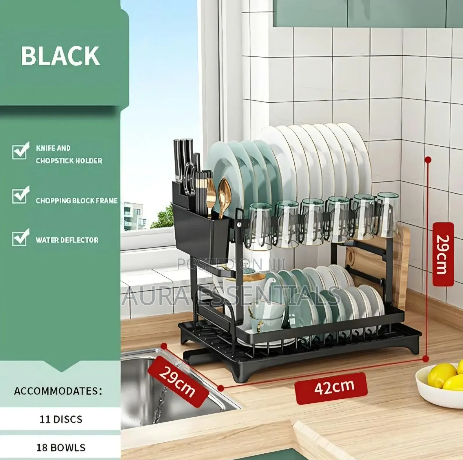 2-Tier Multifunctional Bowl and Dish Drying Rack