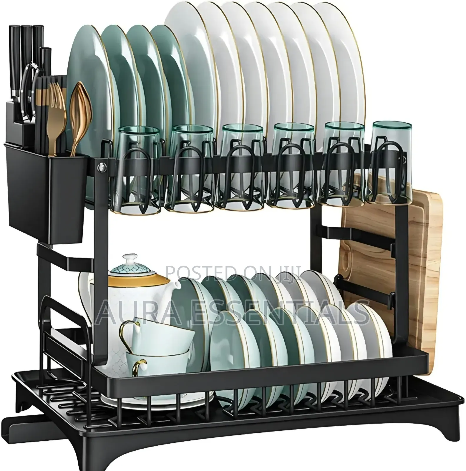 2-Tier Multifunctional Bowl and Dish Drying Rack