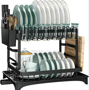 2-Tier Multifunctional Bowl and Dish Drying Rack